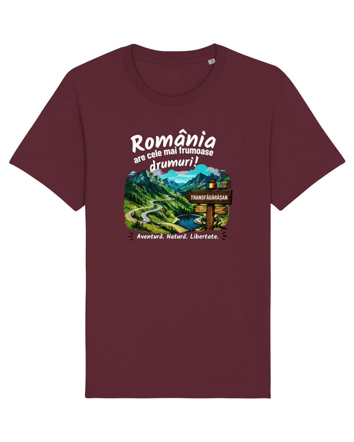 Tricou mânecă scurtă Unisex Rocker Burgundy