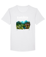 România.... Transfăgărășan  Tricou mânecă scurtă guler larg Bărbat Skater