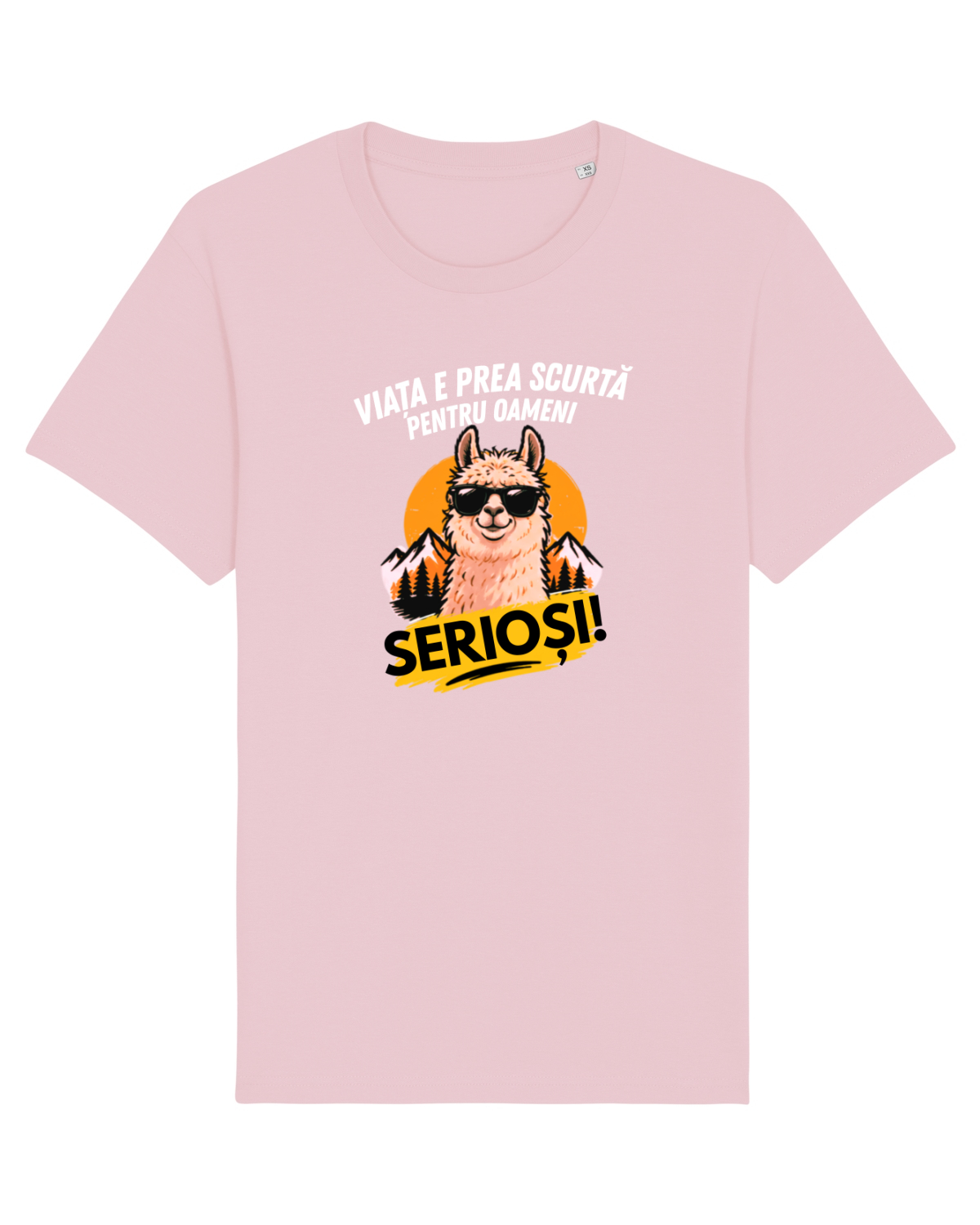 Tricou mânecă scurtă Unisex Rocker Cotton Pink
