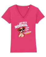Sunt așa de normal..... Tricou mânecă scurtă guler V Damă Evoker