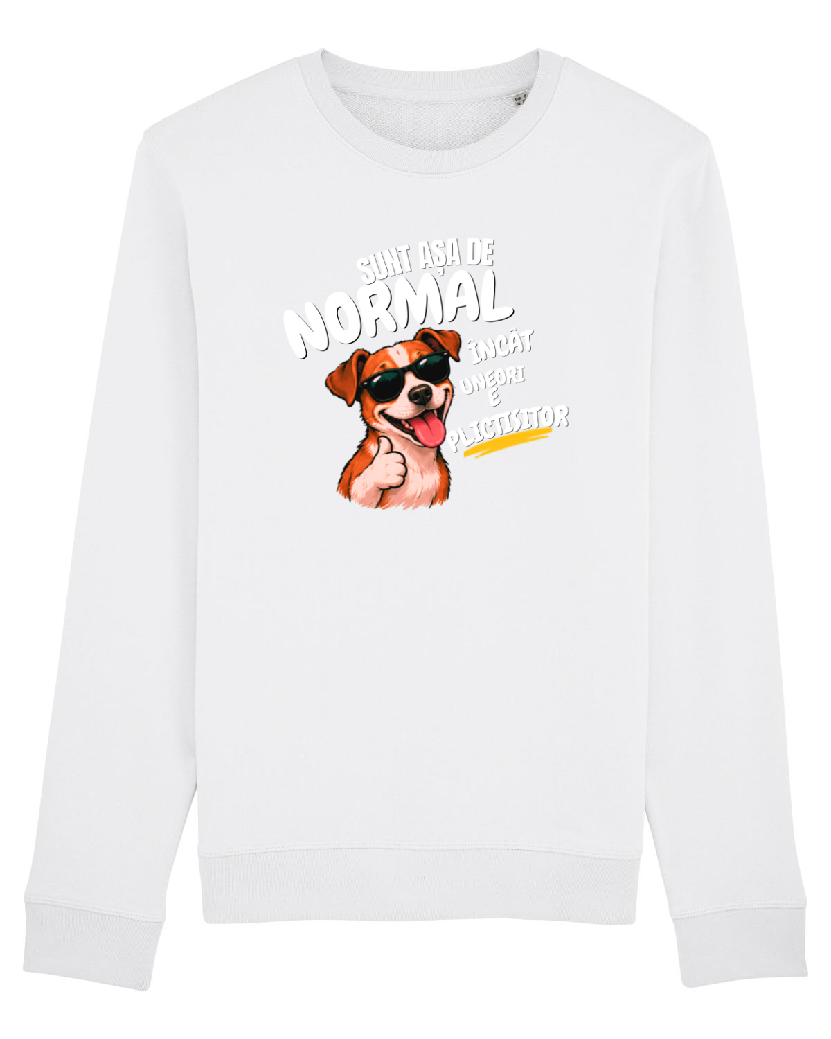 Bluză mânecă lungă Unisex Rise White