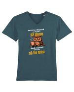 Dacă nu răspund...e posibil.... să dorm... Tricou mânecă scurtă guler V Bărbat Presenter