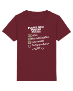 Planul meu pentru azi Tricou mânecă scurtă  Copii Mini Creator