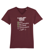 Planul meu pentru azi Tricou mânecă scurtă guler V Bărbat Presenter