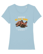Azi nu fac nimic  Tricou mânecă scurtă guler larg fitted Damă Expresser