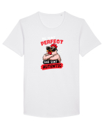 Nu sunt perfect. Dar sunt autentic  Tricou mânecă scurtă guler larg Bărbat Skater