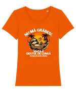 Nu mă grăbesc  Tricou mânecă scurtă guler larg fitted Damă Expresser