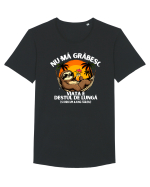Nu mă grăbesc  Tricou mânecă scurtă guler larg Bărbat Skater