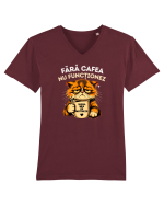 Fără cafea...nu funcționeaz Tricou mânecă scurtă guler V Bărbat Presenter