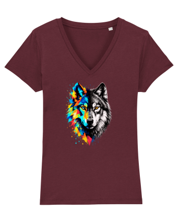 Abstract lup Burgundy
