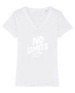No limits  Tricou mânecă scurtă guler V Damă Evoker
