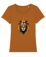 Lion king  Tricou mânecă scurtă guler larg fitted Damă Expresser