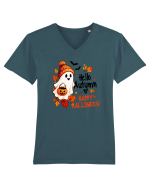 Hello Autumn ... happy Halloween  Tricou mânecă scurtă guler V Bărbat Presenter