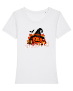 Halloween  Tricou mânecă scurtă guler larg fitted Damă Expresser