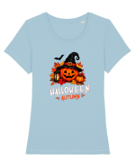 Halloween Autumn  Tricou mânecă scurtă guler larg fitted Damă Expresser