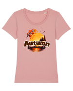 Autumn  Tricou mânecă scurtă guler larg fitted Damă Expresser