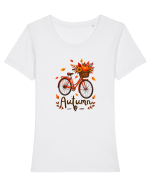 Autumn  Tricou mânecă scurtă guler larg fitted Damă Expresser