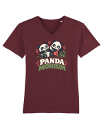 Funny Panda Humor Bamboos Pandas Lover Cute Animal Pun Tricou mânecă scurtă guler V Bărbat Presenter