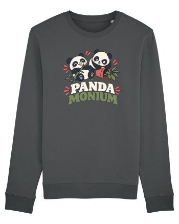 Funny Panda Humor Bamboos Pandas Lover Cute Animal Pun Anthracite