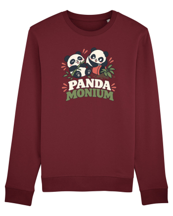 Funny Panda Humor Bamboos Pandas Lover Cute Animal Pun Burgundy