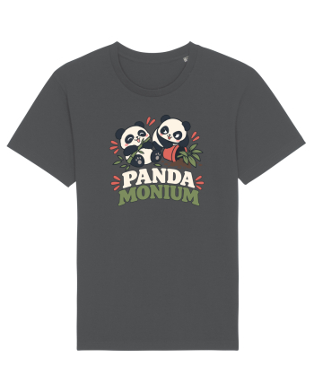 Funny Panda Humor Bamboos Pandas Lover Cute Animal Pun Anthracite