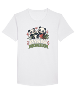 Funny Panda Humor Bamboos Pandas Lover Cute Animal Pun Tricou mânecă scurtă guler larg Bărbat Skater