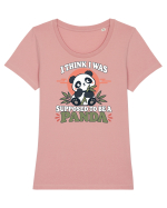 Funny Panda Lover Cute Bamboos Animal Humor Pandas Pun Tricou mânecă scurtă guler larg fitted Damă Expresser