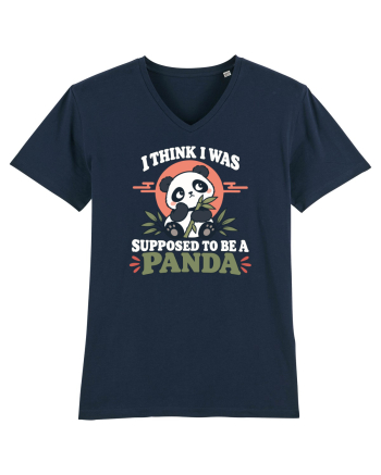 Funny Panda Lover Cute Bamboos Animal Humor Pandas Pun French Navy