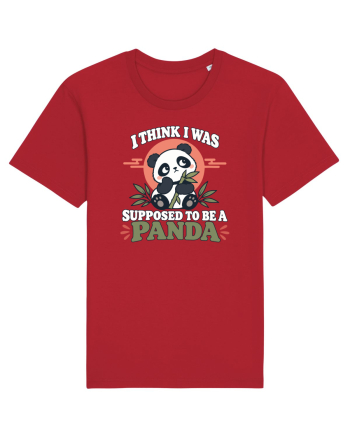 Funny Panda Lover Cute Bamboos Animal Humor Pandas Pun Red