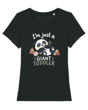 Funny Panda Toddler Humor Cute Pandas Lover Animals Pun Black