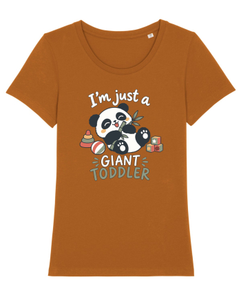 Funny Panda Toddler Humor Cute Pandas Lover Animals Pun Roasted Orange