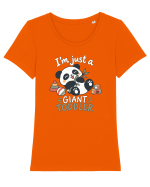 Funny Panda Toddler Humor Cute Pandas Lover Animals Pun Tricou mânecă scurtă guler larg fitted Damă Expresser