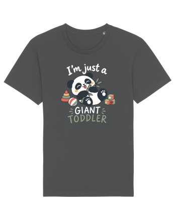 Funny Panda Toddler Humor Cute Pandas Lover Animals Pun Anthracite