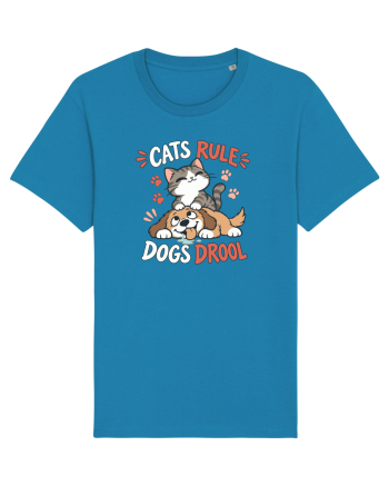 Funny Feline Cartoon Cat vs Dog Humor Cute Pet Animals Azur