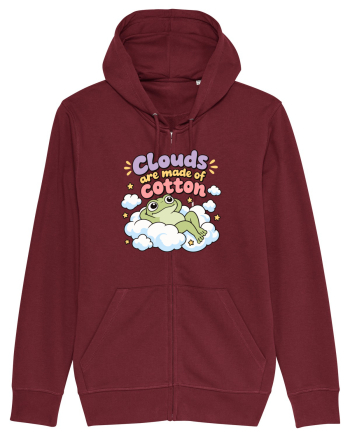 Cute Frog Lover Cloud Humor Kawaii Frogs Nature Animals Burgundy