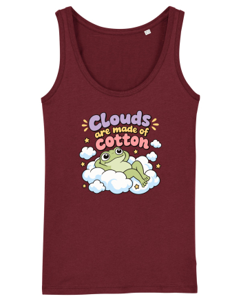 Cute Frog Lover Cloud Humor Kawaii Frogs Nature Animals Burgundy