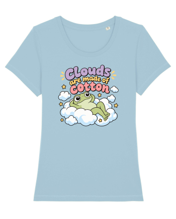 Cute Frog Lover Cloud Humor Kawaii Frogs Nature Animals Sky Blue
