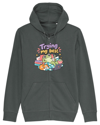 Funny Frog Procrastination Humor Relaxing Frogs Lover Lazy Anthracite