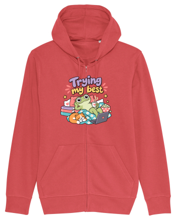 Funny Frog Procrastination Humor Relaxing Frogs Lover Lazy Carmine Red