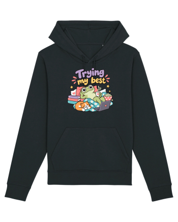 Funny Frog Procrastination Humor Relaxing Frogs Lover Lazy Black