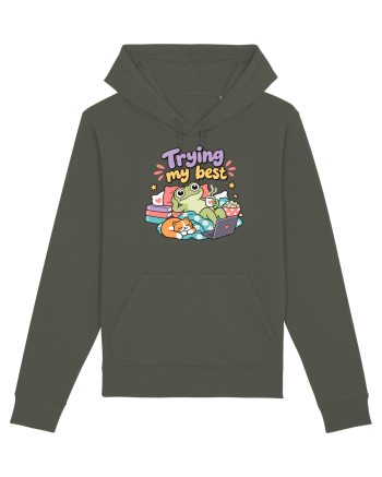 Funny Frog Procrastination Humor Relaxing Frogs Lover Lazy Khaki