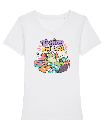 Funny Frog Procrastination Humor Relaxing Frogs Lover Lazy White