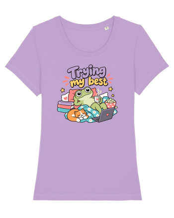 Funny Frog Procrastination Humor Relaxing Frogs Lover Lazy Lavender Dawn