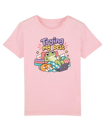 Funny Frog Procrastination Humor Relaxing Frogs Lover Lazy Cotton Pink