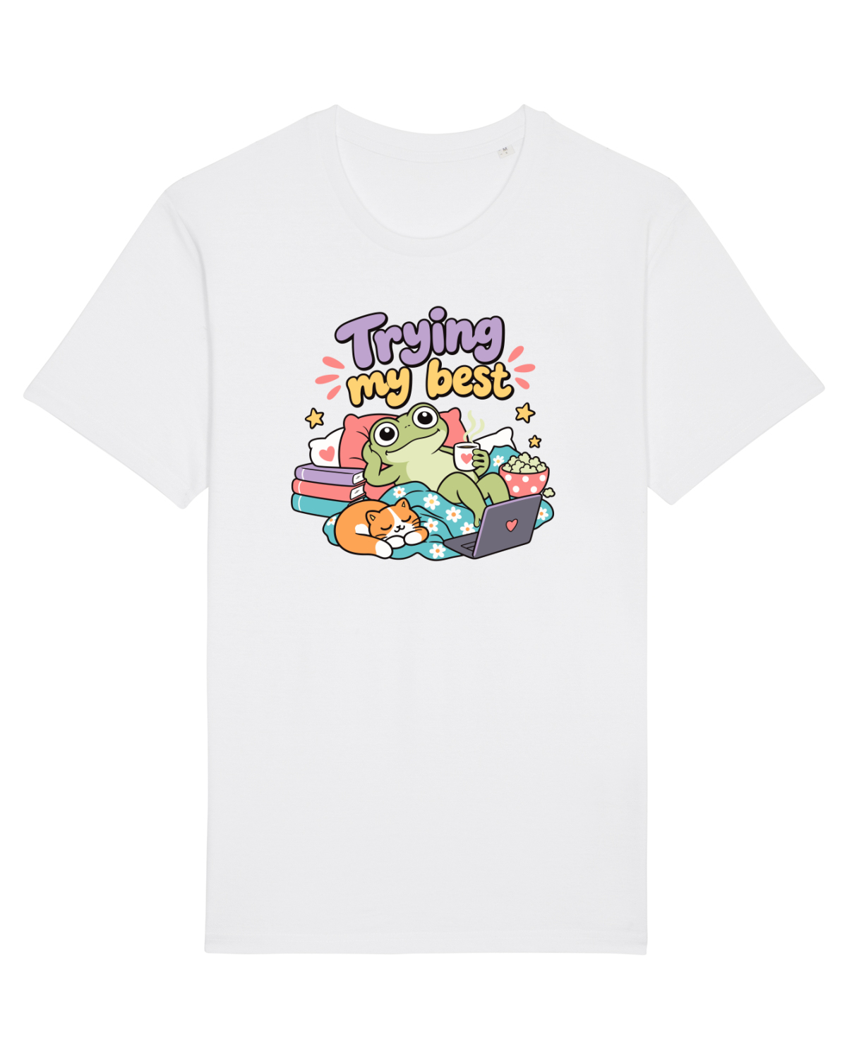 Tricou mânecă scurtă Unisex Rocker White