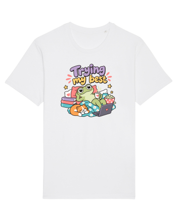 Funny Frog Procrastination Humor Relaxing Frogs Lover Lazy White