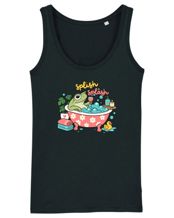 Funny Frog Relaxation Spa Bath Humor Relaxing Frogs Lover Black