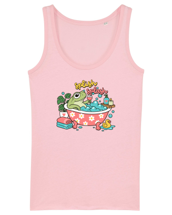 Funny Frog Relaxation Spa Bath Humor Relaxing Frogs Lover Cotton Pink