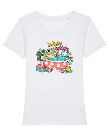 Funny Frog Relaxation Spa Bath Humor Relaxing Frogs Lover White