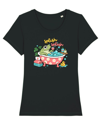 Funny Frog Relaxation Spa Bath Humor Relaxing Frogs Lover Black